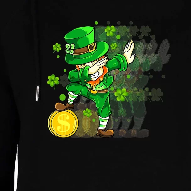 Dabbing Leprechaun St Patricks Day Boys Kids Men Dab Womens Funnel Neck Pullover Hood