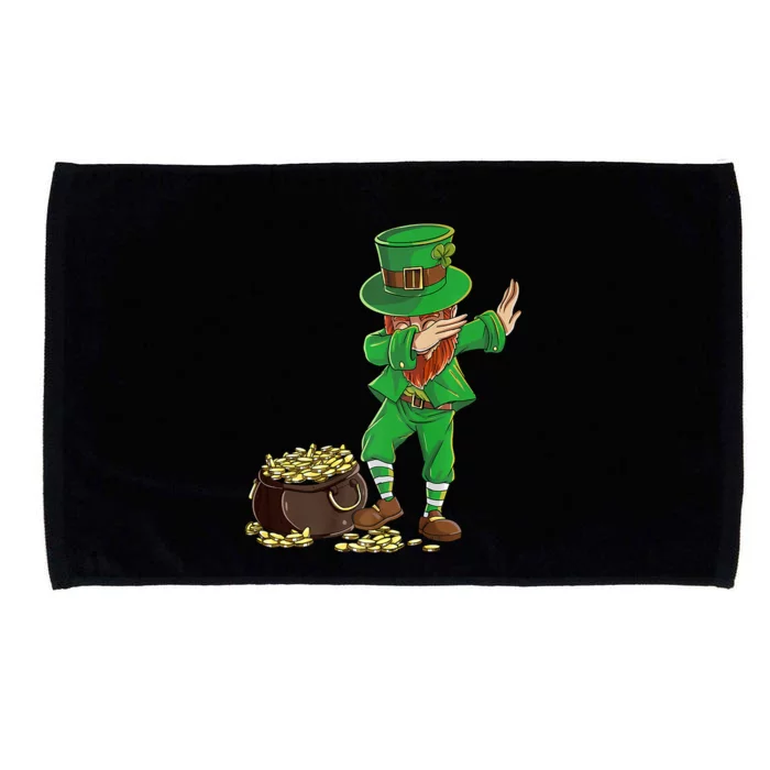 Dabbing Leprechaun St Patricks Day Funny Irish Humor Party Microfiber Hand Towel