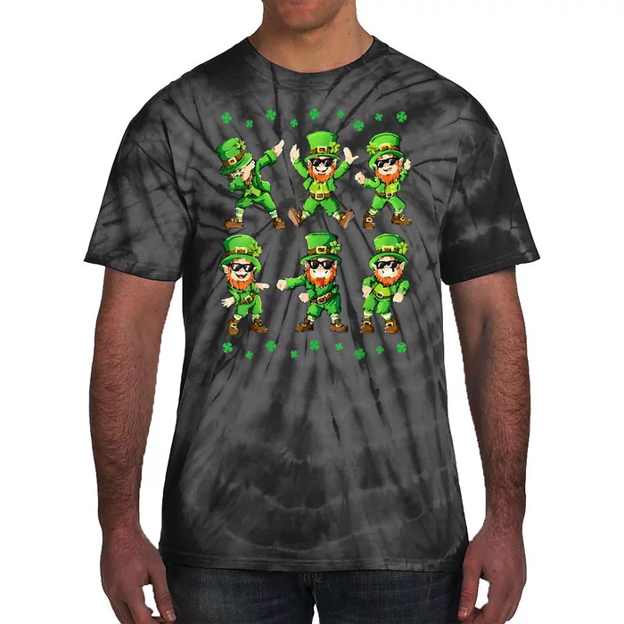 Dancing Leprechauns St Patrick's Day Dabbing Tie-Dye T-Shirt