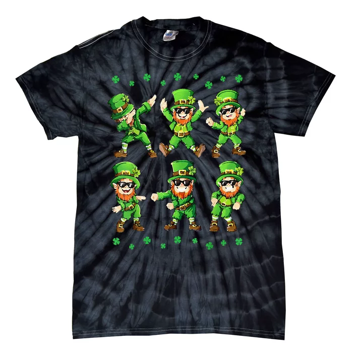 Dancing Leprechauns St Patrick's Day Dabbing Tie-Dye T-Shirt