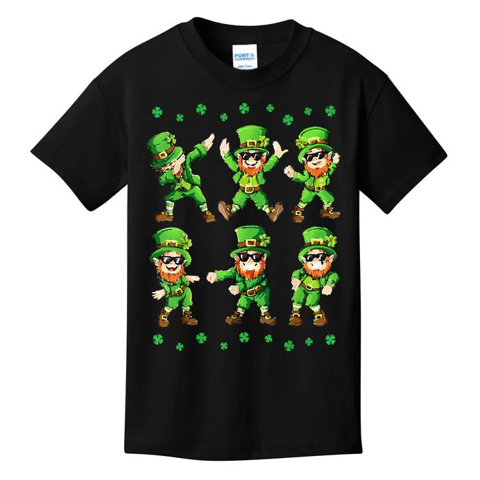 Dancing Leprechauns St Patrick's Day Dabbing Kids T-Shirt