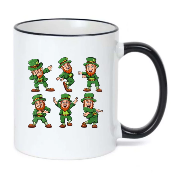 Dancing Leprechauns St Patricks Day Funny Boy Girl Black Color Changing Mug