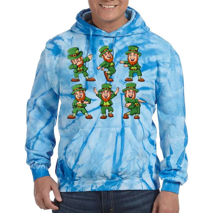 Dancing Leprechauns St Patricks Day Funny Boy Girl Tie Dye Hoodie