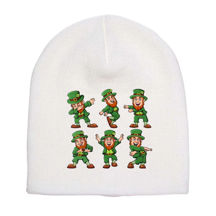 Dancing Leprechauns St Patricks Day Funny Boy Girl Short Acrylic Beanie