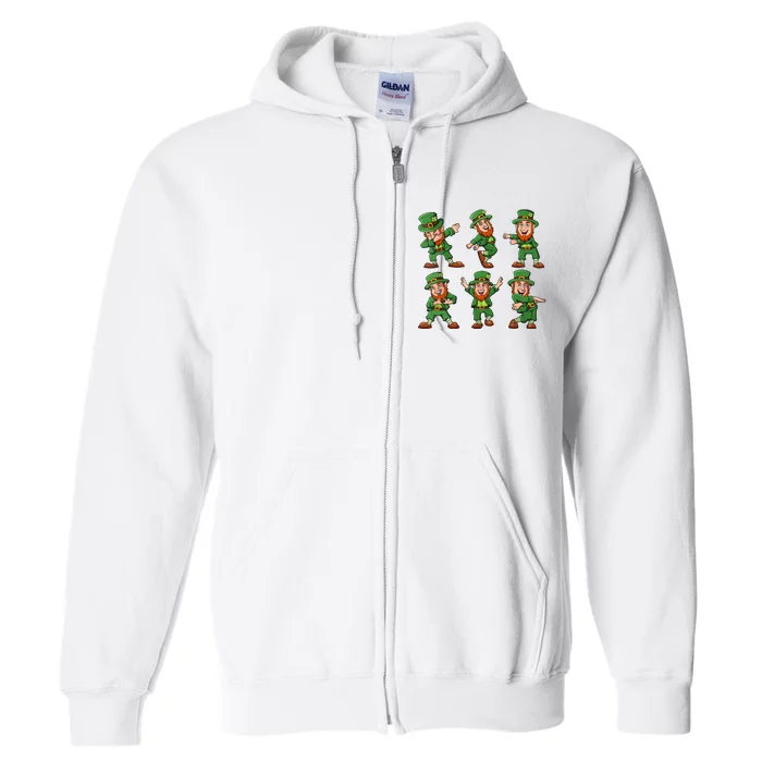 Dancing Leprechauns St Patricks Day Funny Boy Girl Full Zip Hoodie