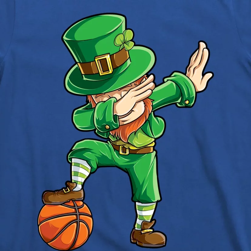 Dabbing Leprechaun St Patricks Day Basketball Funny Gift Great Gift T-Shirt