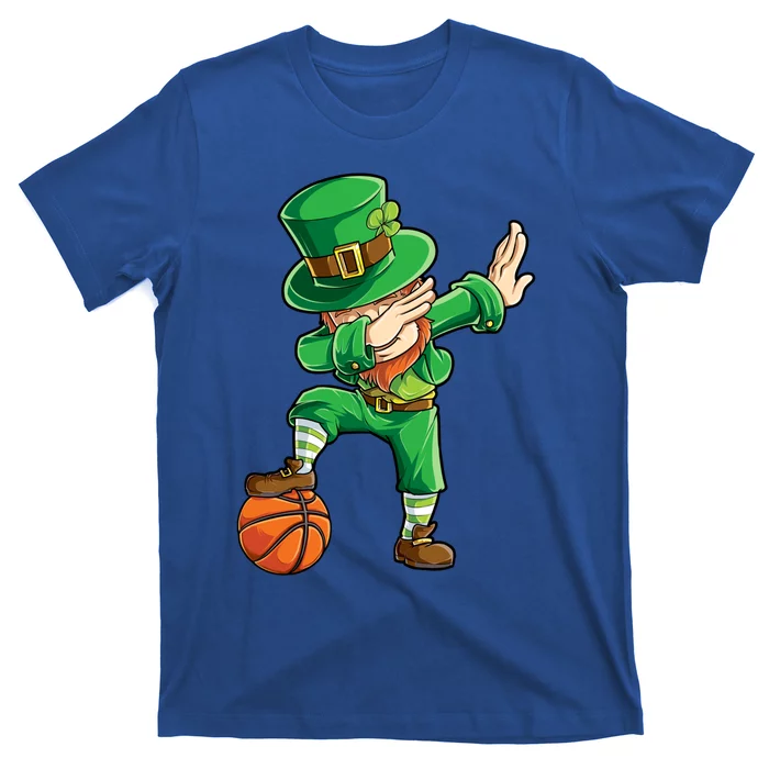 Dabbing Leprechaun St Patricks Day Basketball Funny Gift Great Gift T-Shirt