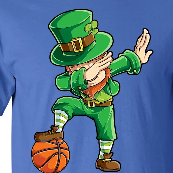 Dabbing Leprechaun St Patricks Day Basketball Funny Gift Great Gift Tall T-Shirt