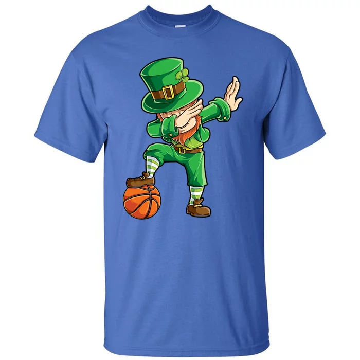 Dabbing Leprechaun St Patricks Day Basketball Funny Gift Great Gift Tall T-Shirt