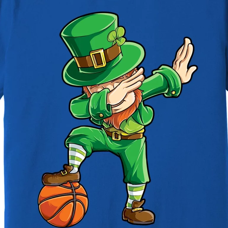 Dabbing Leprechaun St Patricks Day Basketball Funny Gift Great Gift Premium T-Shirt