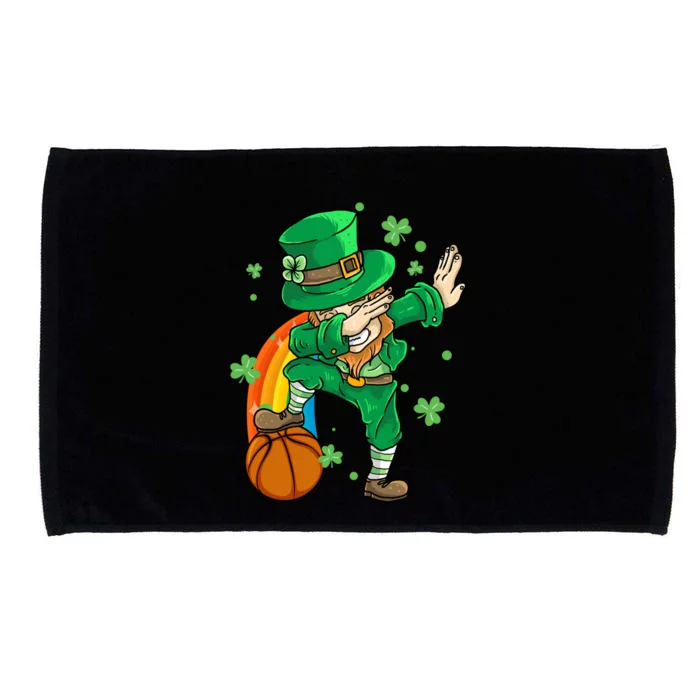 Dabbing Leprechaun St Patricks Day Basketball Cool Gift Microfiber Hand Towel