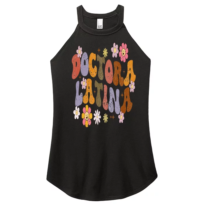 Doctora Latina Spanish Doctor Physician Educated Latina Grad Women’s Perfect Tri Rocker Tank