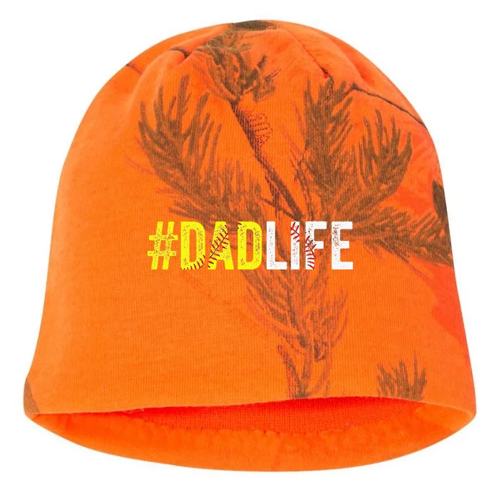 Dad Life Softball Daddy Baseball Sports Lover Fathers Day Kati - Camo Knit Beanie