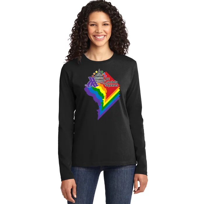 DC Lambda Squares Apparel Ladies Long Sleeve Shirt