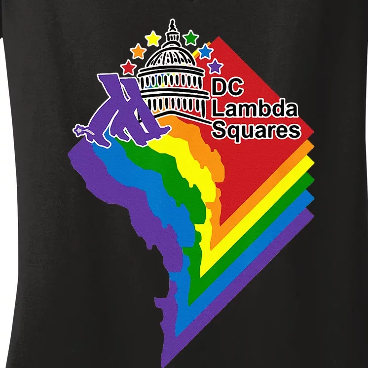 DC Lambda Squares Apparel Women's V-Neck T-Shirt