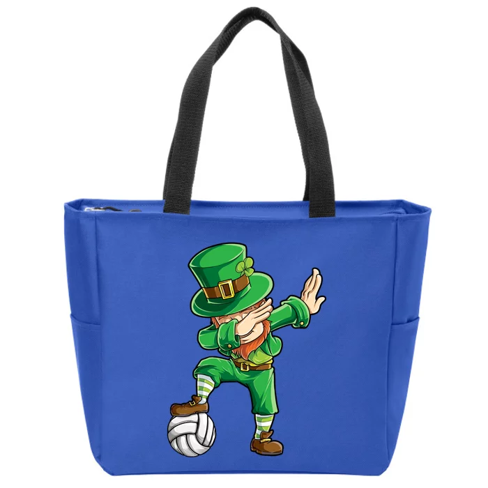 Dabbing Leprechaun St Patricks Day Volleyball Dab Gift Zip Tote Bag