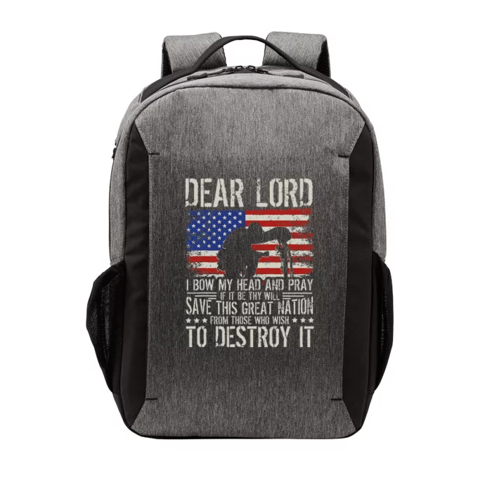 Dear Lord Save This Great Nation Jesus & Trump Maga Gift Vector Backpack