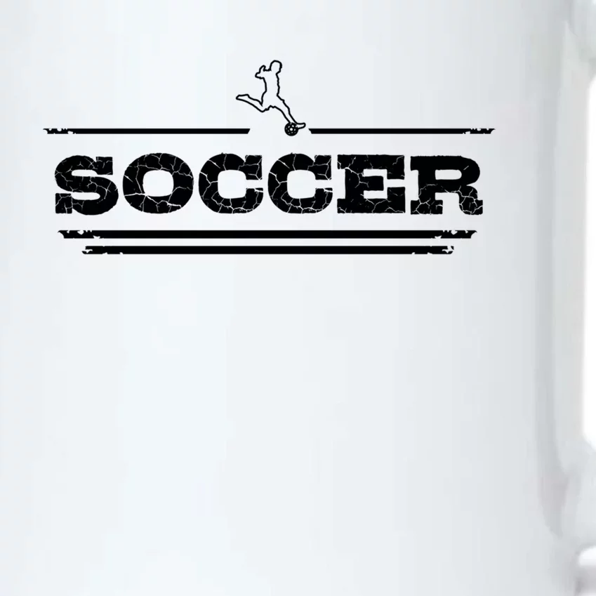 Distressed Look Soccer Gift For Soccer Players Gift Black Color Changing Mug