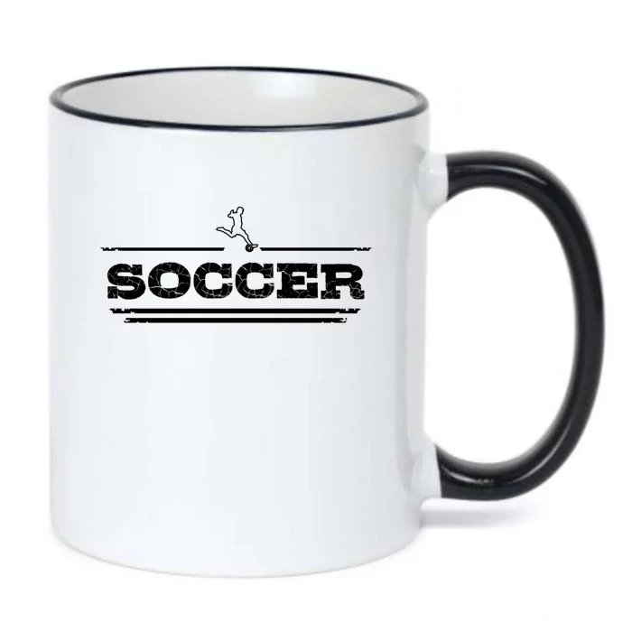 Distressed Look Soccer Gift For Soccer Players Gift Black Color Changing Mug