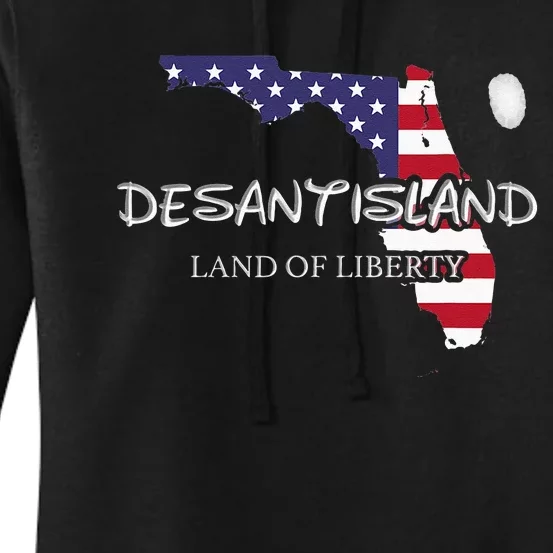 DeSantisLand Land State Of Liberty Florida Map Patriotic Women's Pullover Hoodie