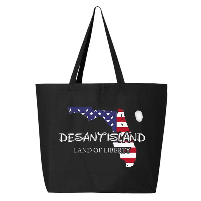 DeSantisLand Land State Of Liberty Florida Map Patriotic 25L Jumbo Tote