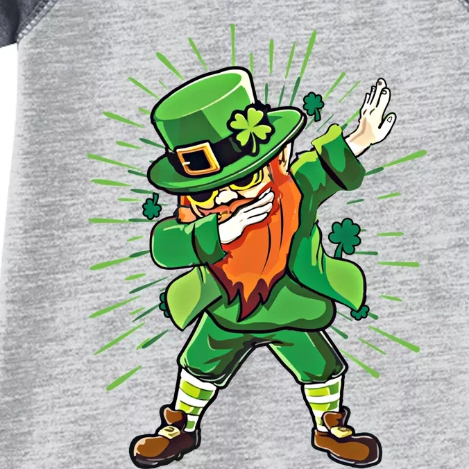 Dabbing Leprechaun Shamrock Clover Saint Paddy St PatrickS Gift Infant Baby Jersey Bodysuit