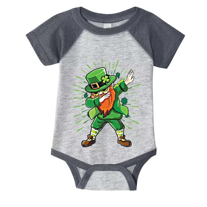 Dabbing Leprechaun Shamrock Clover Saint Paddy St PatrickS Gift Infant Baby Jersey Bodysuit