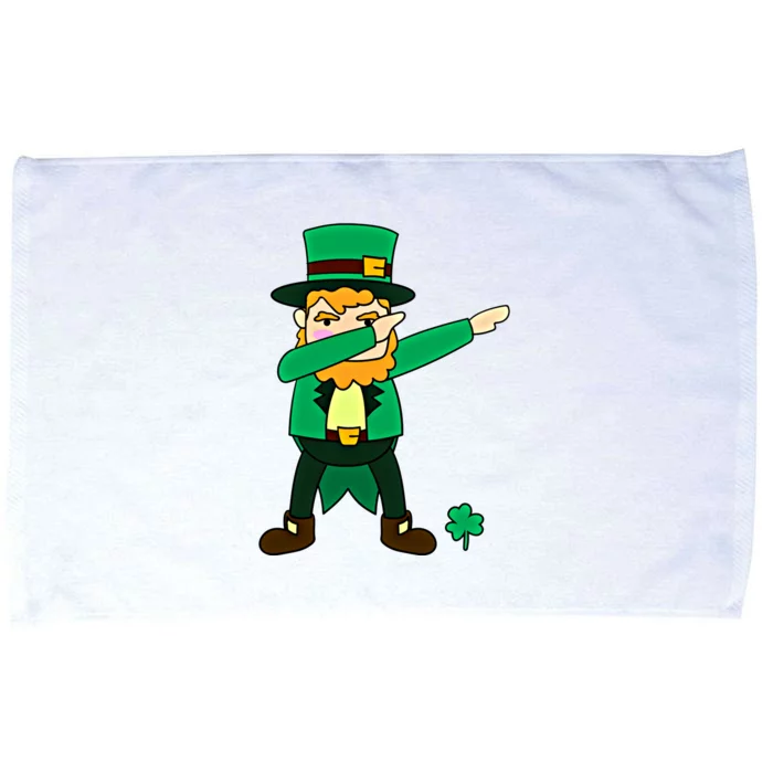 Dabbing Leprechaun St Patricks Day Dab Dance Gift Microfiber Hand Towel