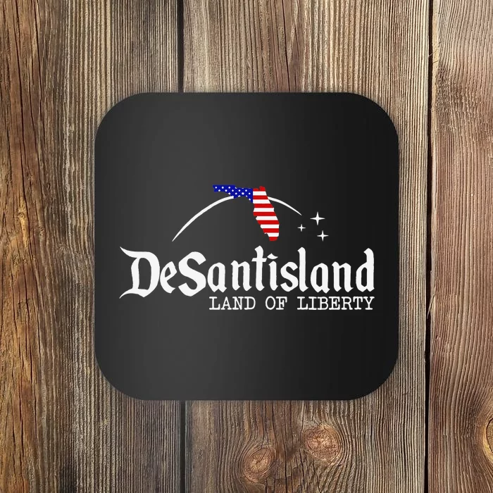 DeSantisLand Land State of Liberty Florida Map Patriotic Coaster