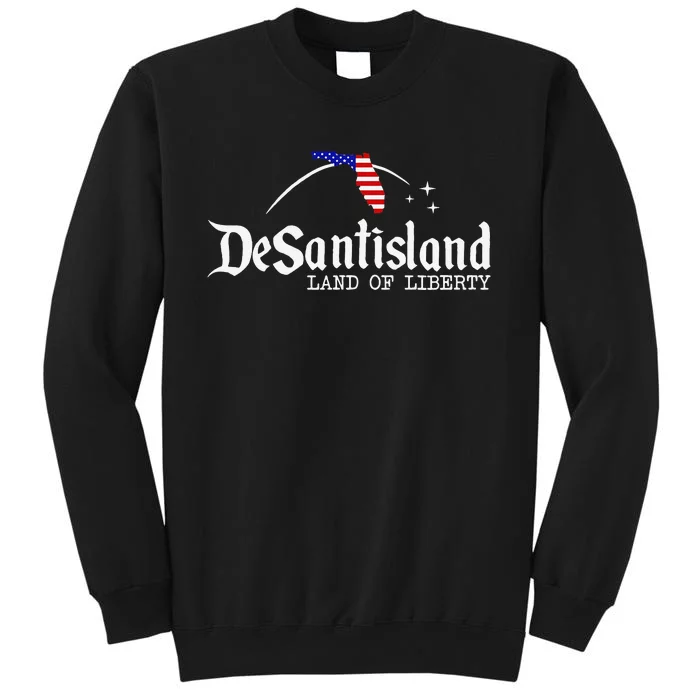 DeSantisLand Land State of Liberty Florida Map Patriotic Tall Sweatshirt