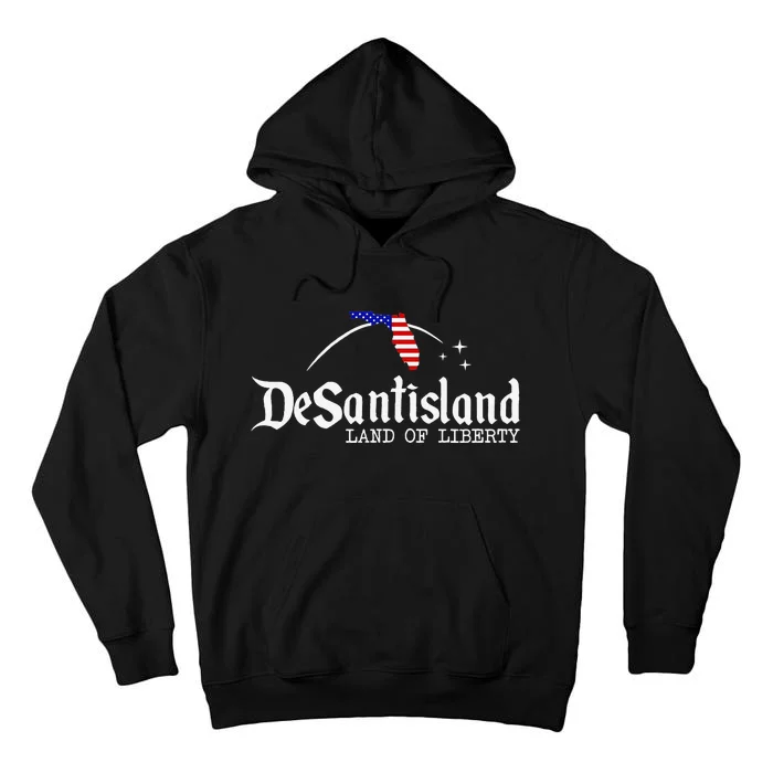 DeSantisLand Land State of Liberty Florida Map Patriotic Tall Hoodie