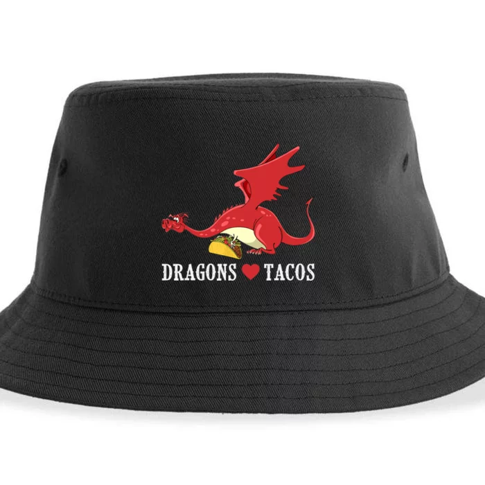 Dragons Love Tacos Dragon Lovers Gifts Sustainable Bucket Hat