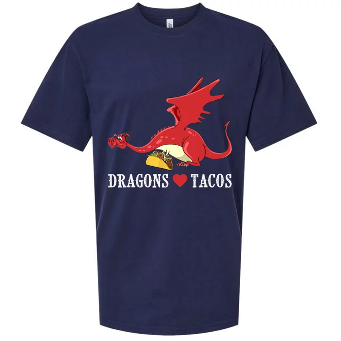 Dragons Love Tacos Dragon Lovers Gifts Sueded Cloud Jersey T-Shirt