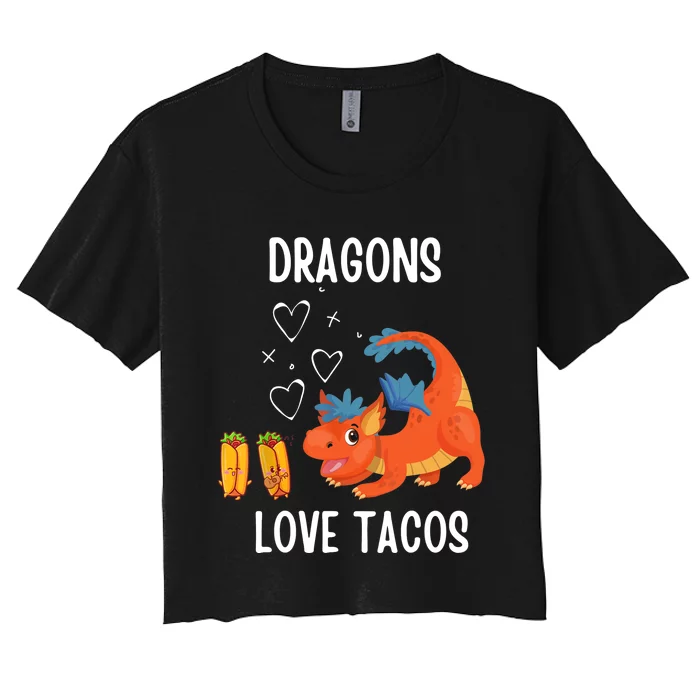 Dragons Love Tacos Women's Crop Top Tee