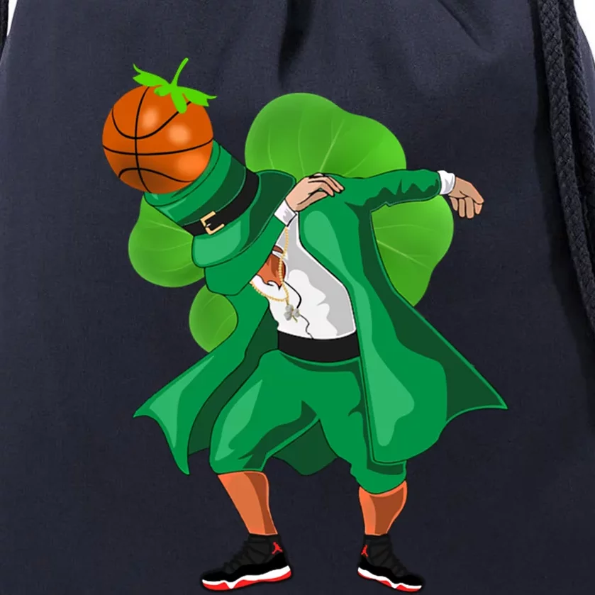 Dabbing Leprechaun Tee St Patricks Day Gift Basketball Tee Drawstring Bag