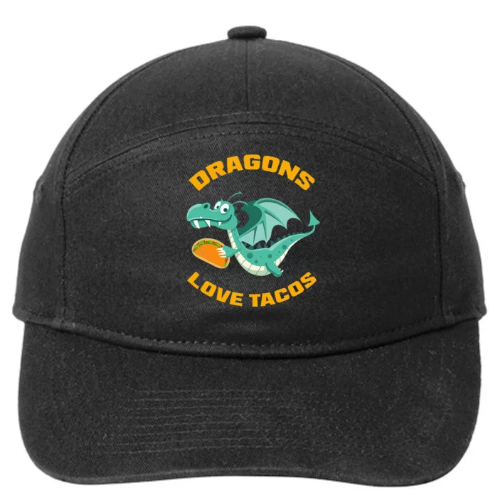 Dragons Love Tacos Funny Taco 7-Panel Snapback Hat