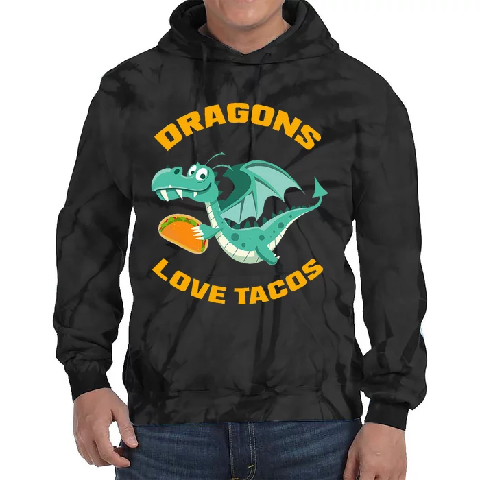 Dragons Love Tacos Funny Taco Tie Dye Hoodie