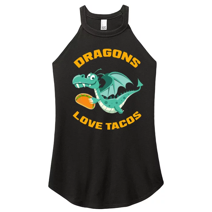 Dragons Love Tacos Funny Taco Women’s Perfect Tri Rocker Tank