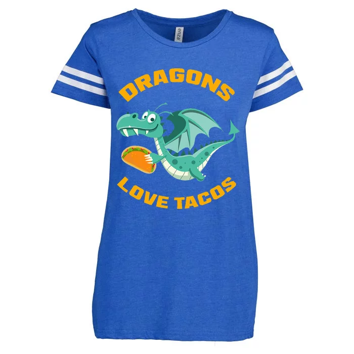 Dragons Love Tacos Funny Taco Enza Ladies Jersey Football T-Shirt