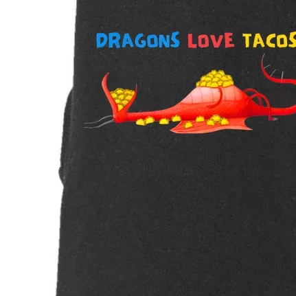 Dragons Love Tacos Cute Dragon Lover Mexican Birthday Party Doggie 3-End Fleece Hoodie