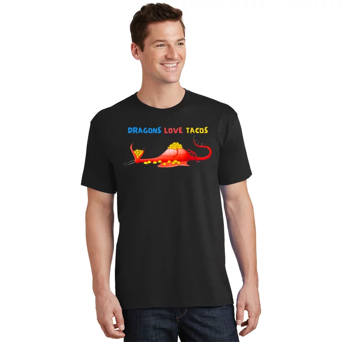 Dragons Love Tacos Cute Dragon Lover Mexican Birthday Party T-Shirt