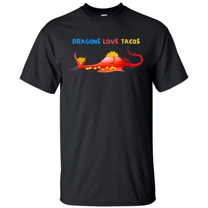 Dragons Love Tacos Cute Dragon Lover Mexican Birthday Party Tall T-Shirt