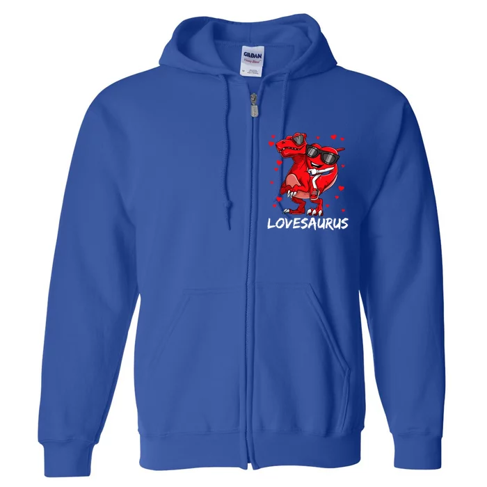 Dinosaur Lovesaurus Tgiftrex Valentines Day Gift Full Zip Hoodie