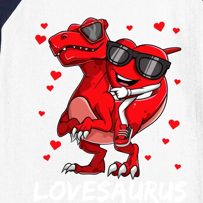 Dinosaur Lovesaurus Tgiftrex Valentines Day Gift Baseball Sleeve Shirt