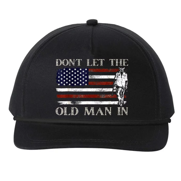 DonT Let The Old Man In Vintage American Flag Snapback Five-Panel Rope Hat