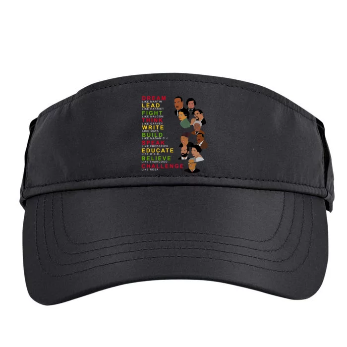 Dream Lead Think Educate Black History Month Adult Drive Performance Visor