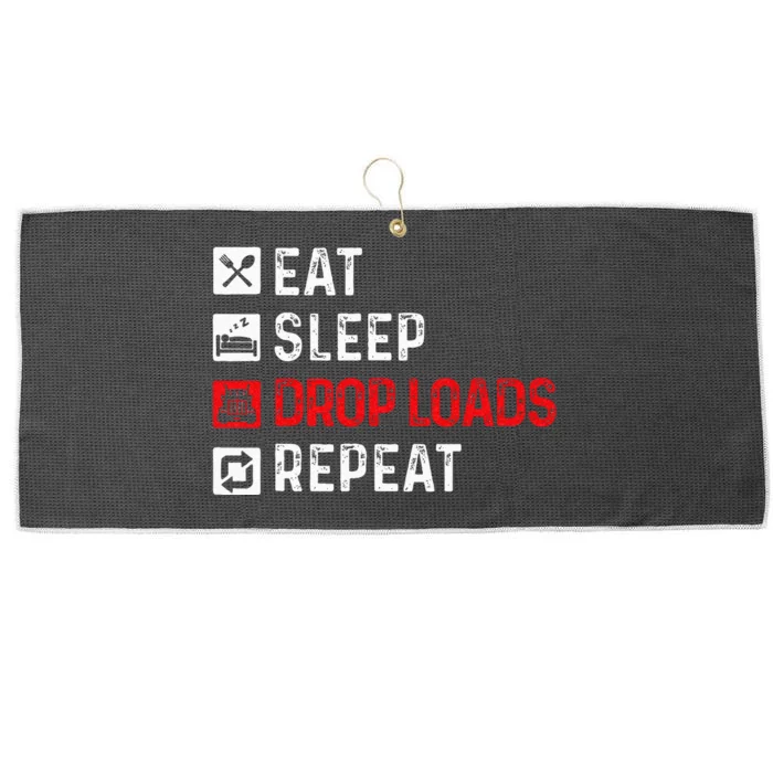 Drop Loads Trucker Semi Truck Driver Big Rig Trucking Large Microfiber Waffle Golf Towel