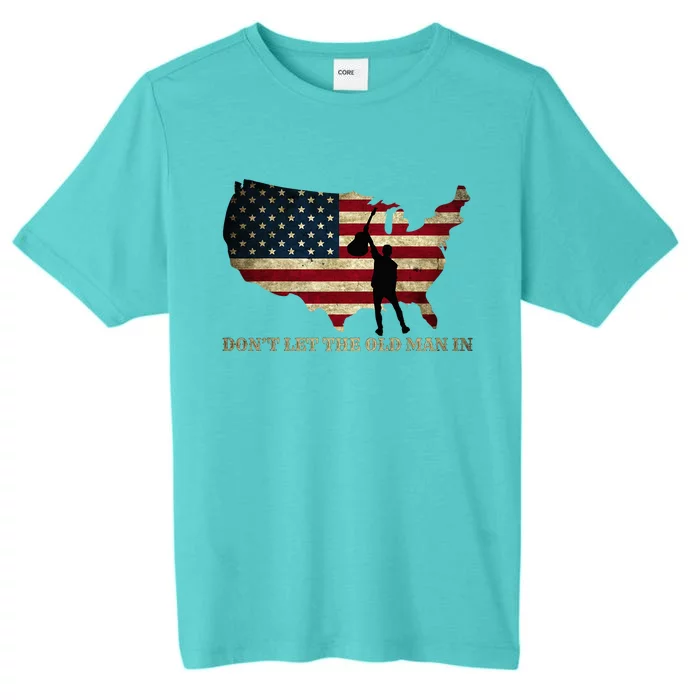 Dont Let The Old Man In American Flag Guitar ChromaSoft Performance T-Shirt