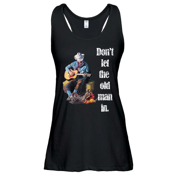 DonT Let The Old Man In Vintage Walking With A Guitar Ladies Essential Flowy Tank