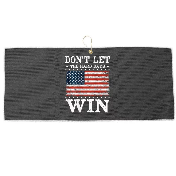 DonT Let The Hard Days Win Large Microfiber Waffle Golf Towel